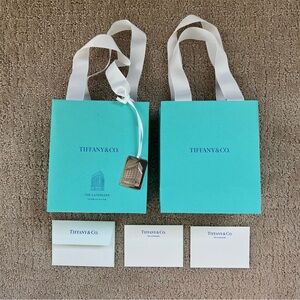 Tiffany & Co. Gift Bags and Exclusive Limited Edition 5th Avenue Keychain